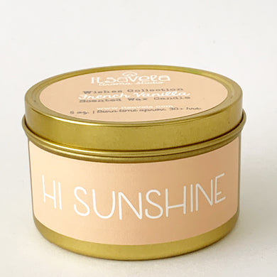 HI SUNSHINE - Scented Wax Candle - Gold Tin - Itsavela