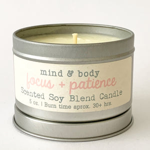 Focus+Patience - Scented Soy Blend Candle - Itsavela