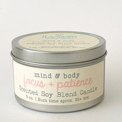 Focus+Patience - Scented Soy Blend Candle - Itsavela