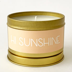 HI SUNSHINE - Scented Wax Candle - Gold Tin - Itsavela