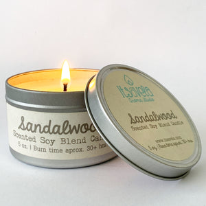 Sandalwood - Scented Soy Blend Candle - Itsavela