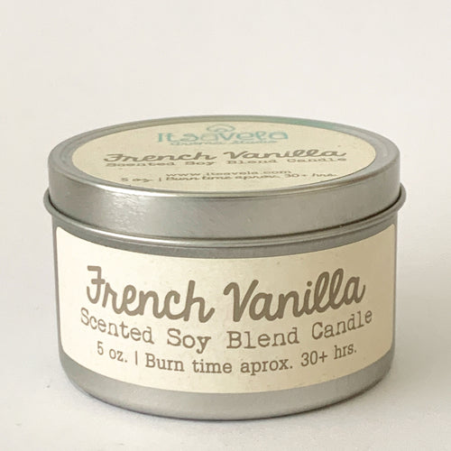 French Vanilla - Scented Soy Blend Candle - Itsavela