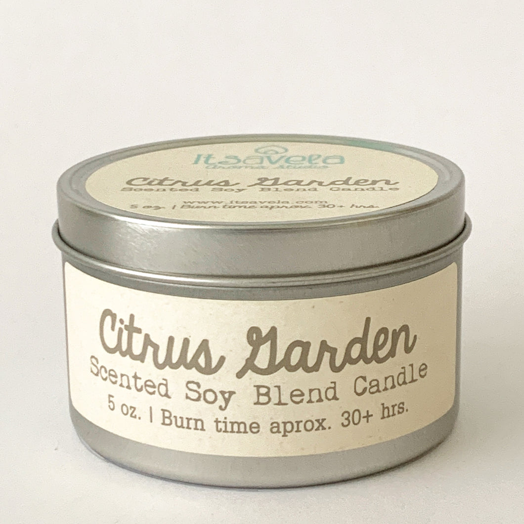 Citrus Garden - Scented Soy Blend Candle - Itsavela