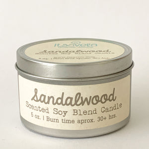 Sandalwood - Scented Soy Blend Candle - Itsavela