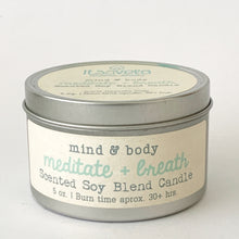 Cargar imagen en el visor de la galería, Meditate + Breath - Scented Soy Blend Candle - Itsavela