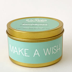 MAKE A WISH -Scented Wax Candle - Gold Tin - Itsavela