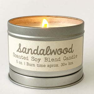 Sandalwood - Scented Soy Blend Candle - Itsavela