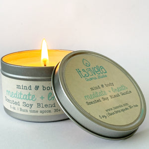 Meditate + Breath - Scented Soy Blend Candle - Itsavela