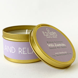 ...AND RELAX - Scented Wax Candle - Gold Tin - Itsavela