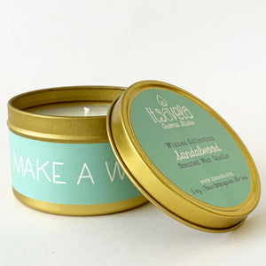 MAKE A WISH -Scented Wax Candle - Gold Tin - Itsavela