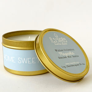 HOME SWEET HOME -Scented Wax Candle- Gold Tin - Itsavela