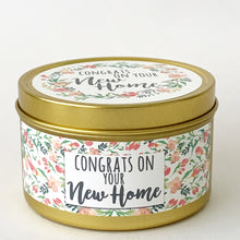 Cargar imagen en el visor de la galería, CONGRATS ON YOUR NEW HOME - Scented Wax Candle - Gold Tin - Itsavela