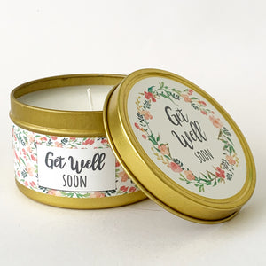 GET WELL SOON - Scented Wax Candle - Gold Tin - Itsavela