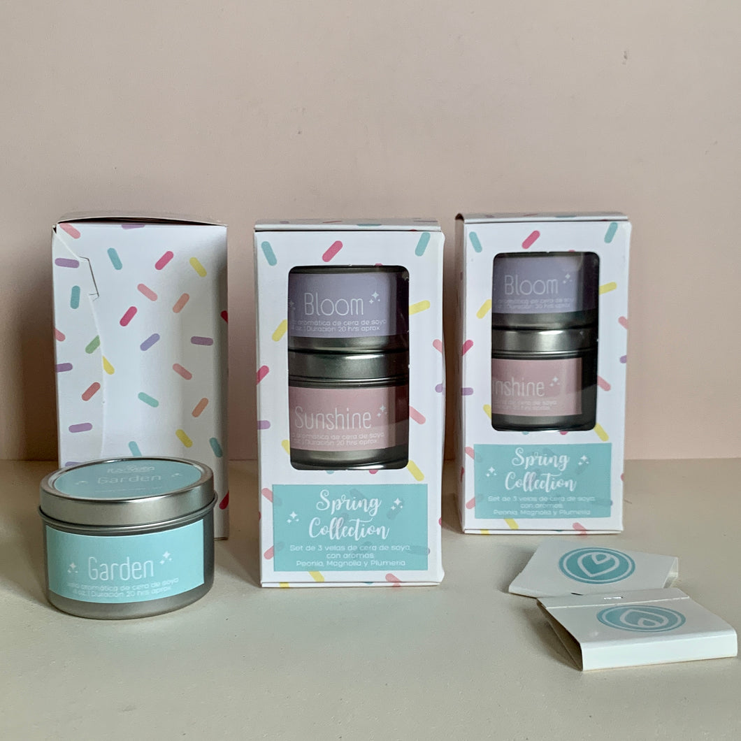 Spring Collection - Set de 3 velas: Peonia, Magnolia y Plumeria - Itsavela