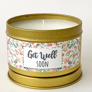 GET WELL SOON - Scented Wax Candle - Gold Tin - Itsavela